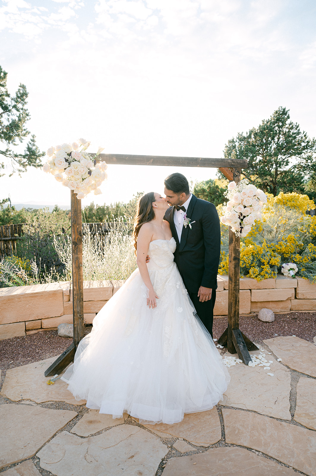 Sara + Joy; Four Seasons at Rancho Encantado – Santa Fe, NM Wedding Florist